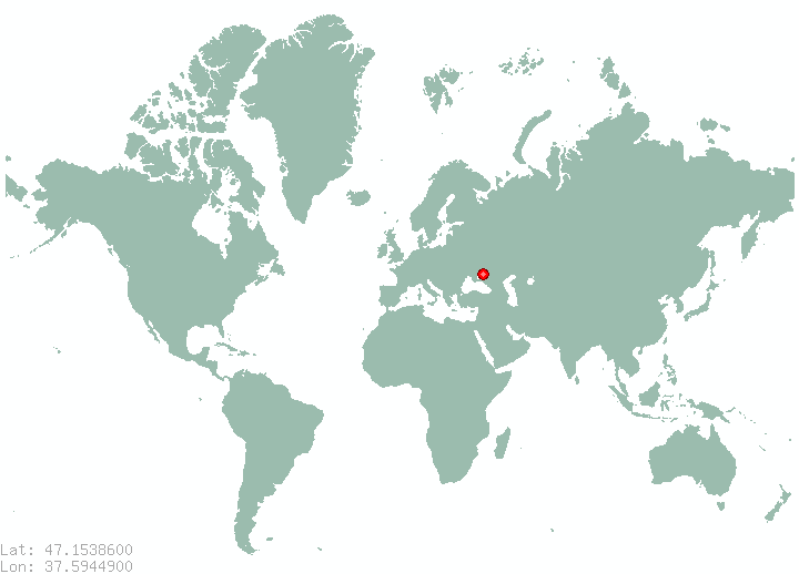 Ukraina in world map